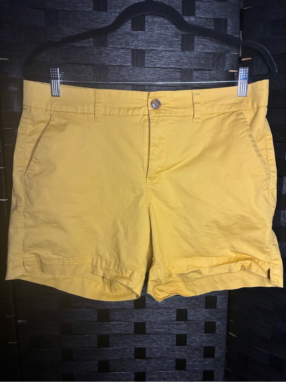 Old Navy Yellow Cotton Bermuda Shorts